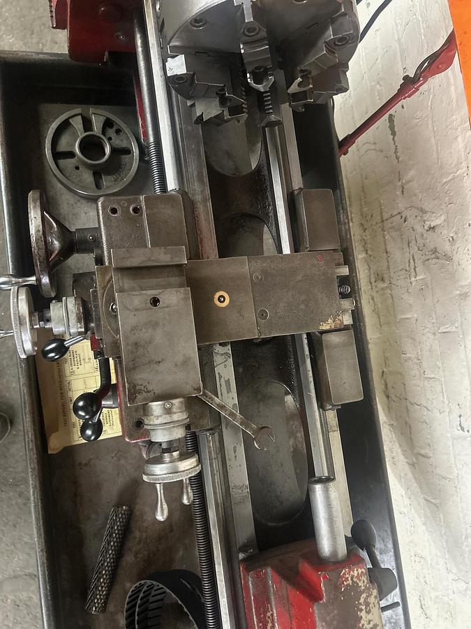 Used Clausing 10" x 24" Precision Floor Model Belt Drive Metal Cutting Lathe, Model #4903