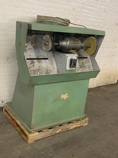 Used 5910-340 Baldor Dual Spindle 1-1/2 HP Buffing Polishing Machine with Dust Collector System