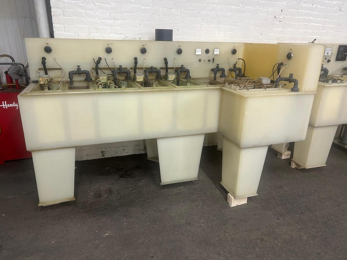 Used Manual Dip Plating Line: Dual Station, Poly-Pro Construction for Jewelry Gold, Silver Nickel Copper