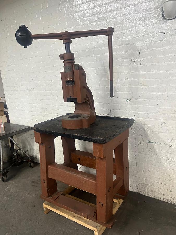 Used J. Mc. Williams #3 Antique Screw Press / Fly Press Year of MFG 1869