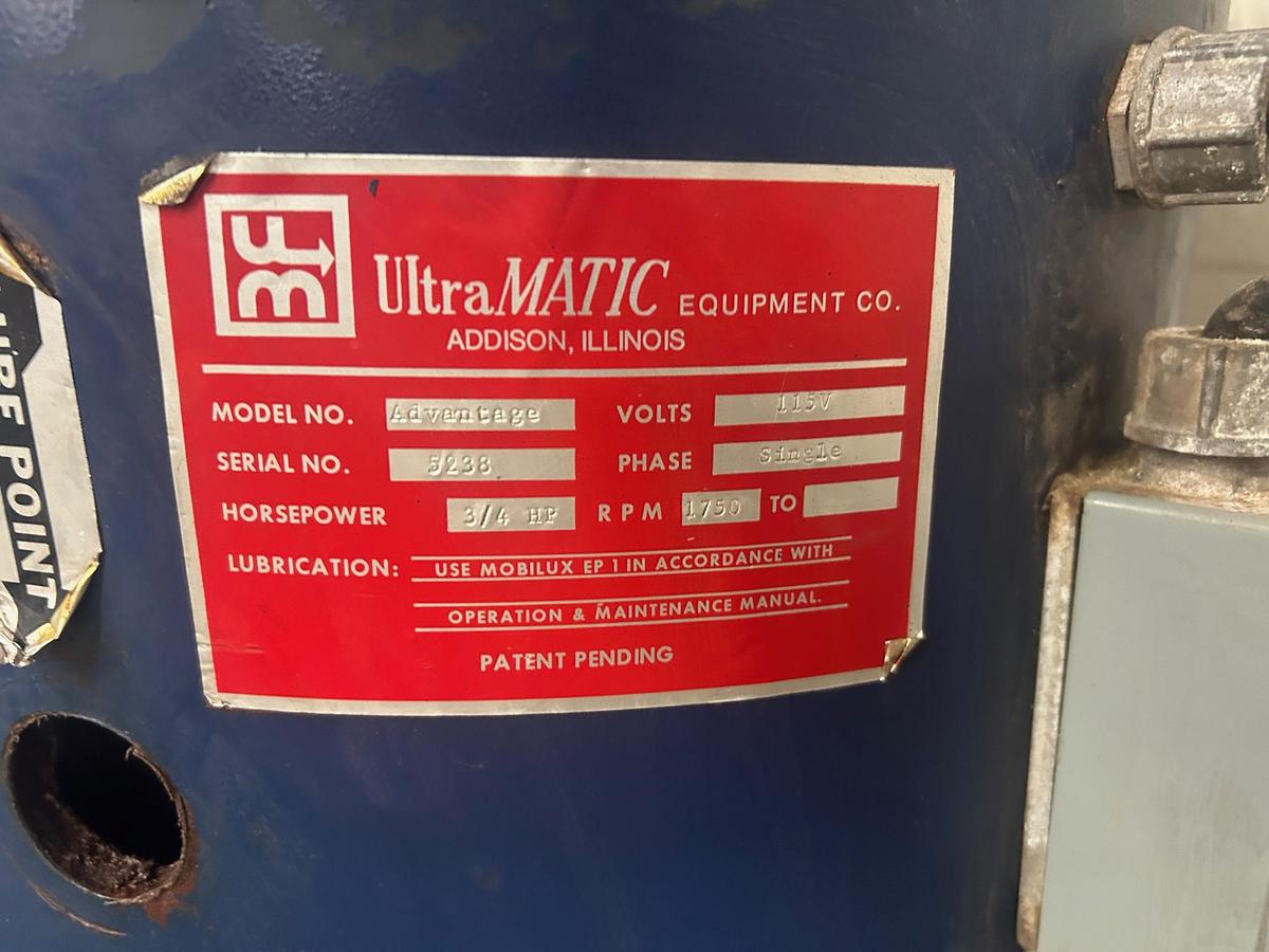 Used Ultramatic Model Advantage 1.2CU FT. Vibratory Tumbler Finishing Machine