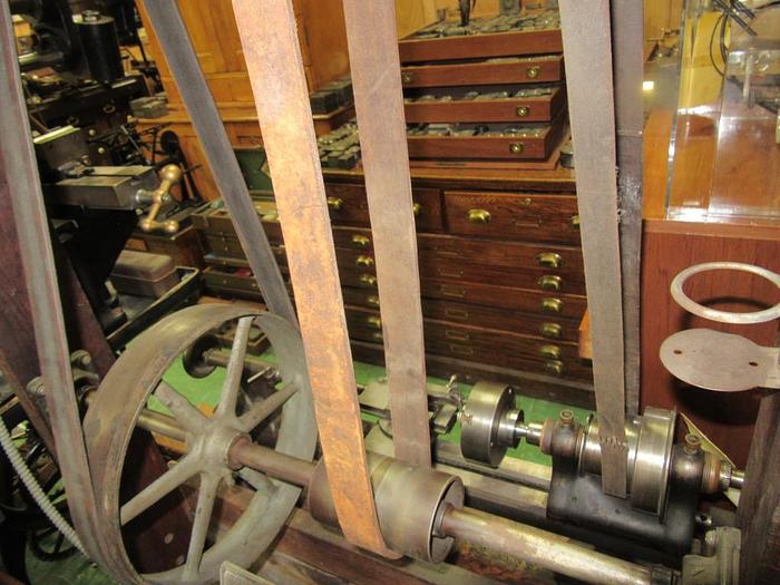 Used 5794-385 Antique American Watch Tool Co. Watchmaker’s Lathe with Wood Enclosure