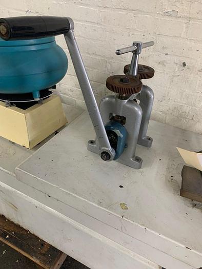 Used 5979-155 Cavallin Hand Operated Wire Mill with Outboard Rolls 1/2″ Rounds