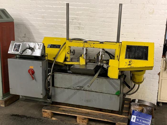 Used 4466-600 W.F. Wells 9″ x 18″ W-9 Double Column Horizontal Band Saw / Series 1- Hydraulic Control