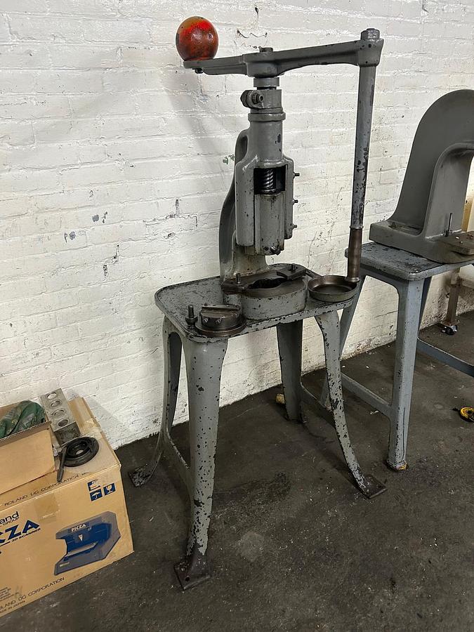 Used E.A. Adams Type Screw / Fly Press, Model #2 Original Paint!