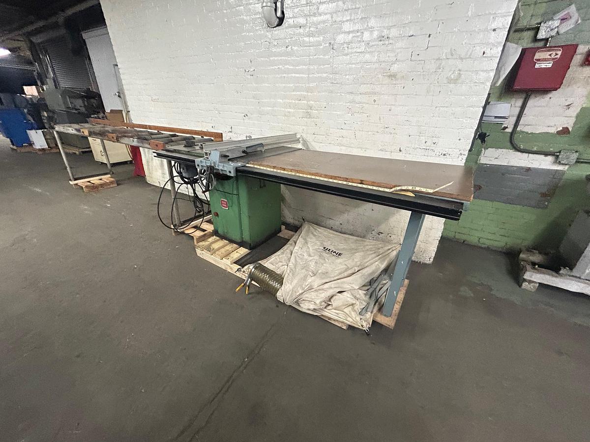 Used Boice Crane 3500 10″ Monomaster Table Saw With 9-FT Roller table