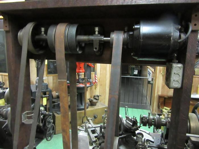 Used 5794-385 Antique American Watch Tool Co. Watchmaker’s Lathe with Wood Enclosure