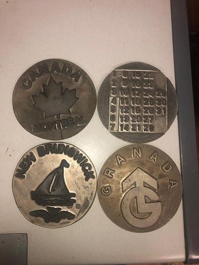 Used 3445-700 Assorted Group Lot of 50 Antique Mixed Master Brocading Templates -Magnesium Metal Material