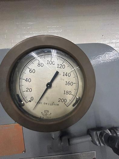 Used M&N - Modern 200 Ton Clifton 4 Post Up Acting Hydraulic Hobbing Press, Metal Forming Copper Steel Gold