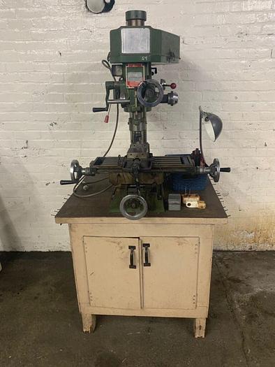 Used 5966-410 ENCO Complex Milling Drilling Machine MODEL RF-30 With Cabinet Stand