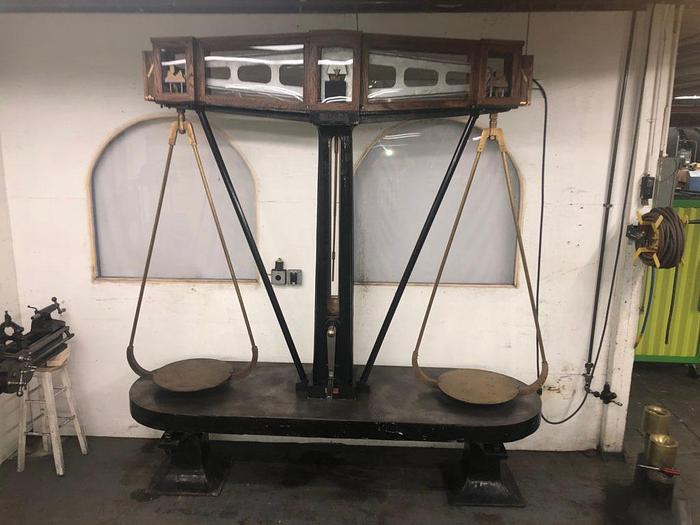Used 4777-385 Antique US Mint Henry Troemner Type Gold Assay Bullion Balance Beam Scale