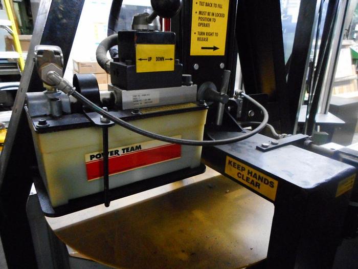 Used 2849-220 Pig Press DRM607 Spark Resistant Waste Compactor W /Structural C-Channel Frame & Aluminum Ram