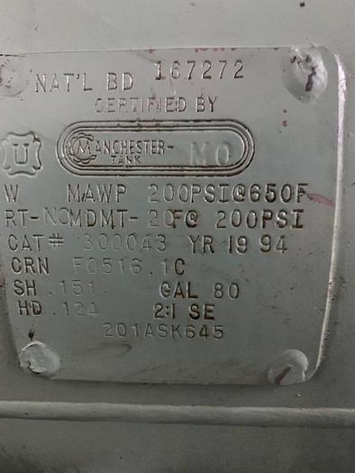 Used 5915-540 Gardner Denver Air Compressor Two-Stage Compressor Pump (5HP) 80 Gal Horizontal Tank