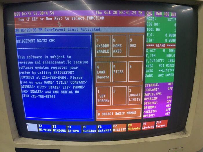 Used 5961-470 Bridgeport 3-Axis CNC, Vertical Knee Mill Milling Machine Model V2XT