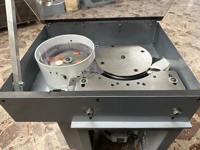 New N. Ferrara Coin Rimming / Edge Machine with Auto Bowl Feeder