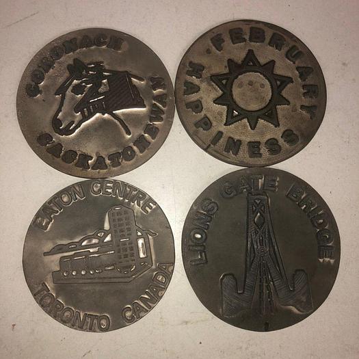 Used 3529-700 Assorted Group Lot of 50 Antique Mixed Master Brocading Templates – Brass, Bronze and Magnesium Material