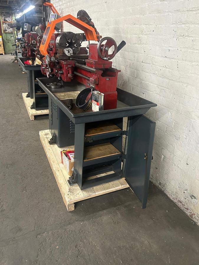 Used Clausing 10" x 24" Precision Floor Model Belt Drive Metal Cutting Lathe, Model #4903