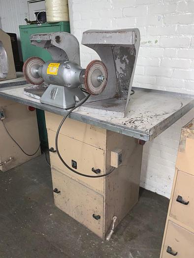 Used 3610-550 Baldor 2-Speed Double End Plastic/Metals Buffing Unit, with Handler Dust Collector