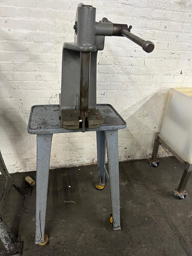 Used Greenerd #3 Hand Operated Arbor Press on H.D. Cast Iron Stand