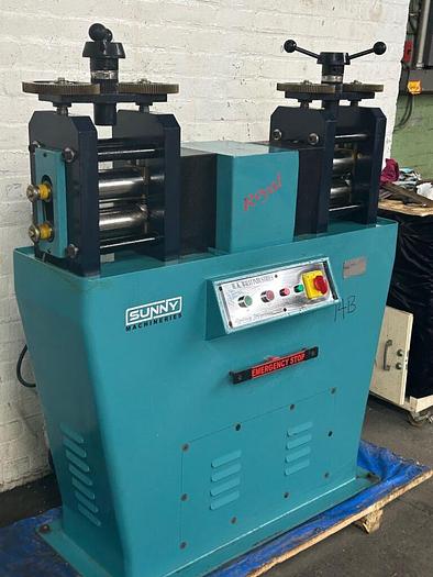 Used Cavallin Type 6″ x 4″ Double Sided Power Rolling Mill with Side Rollers for Gold, Silver, Plate