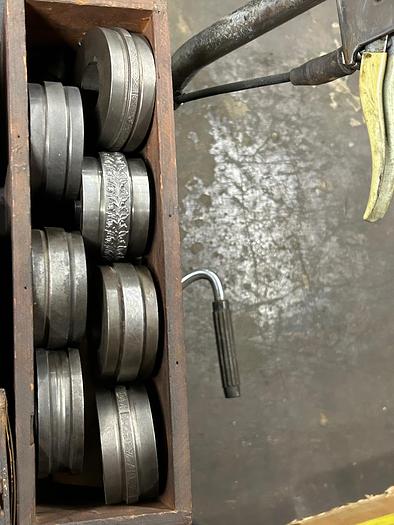 Used Engraved Pattern Rolls, Antique Master Collection of Jeweler tools for Earnings, Bracelets Bangles and more