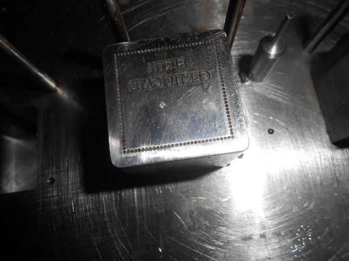Used 7399-390 Die Set Makes a SquarePendant with “Birth Certificate” Stamp