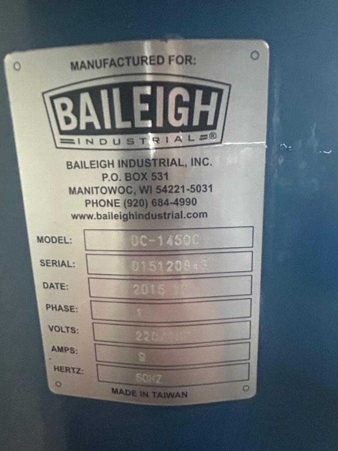 Used Dual Polishing Benches (4-Station System) with Baileigh DC-1450C 2HP Dust Collector