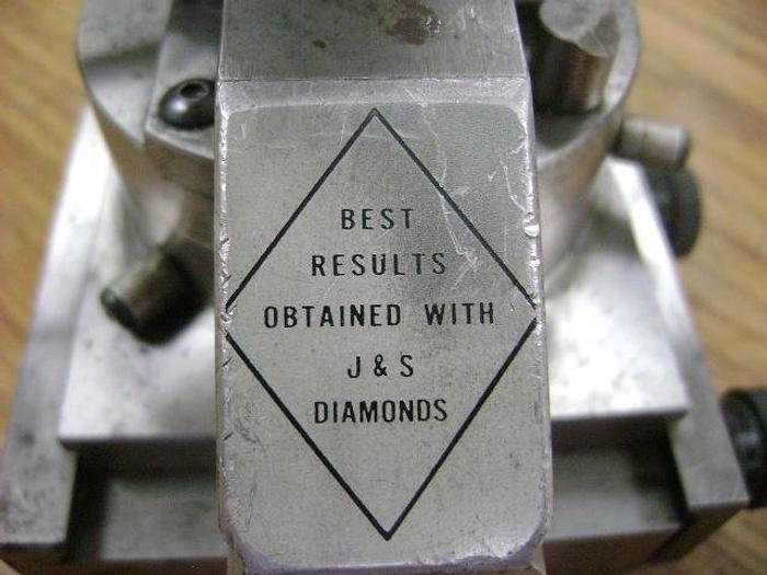 Used 1491-700 J&S Fluidmotion Radii & Angle Wheel Dresser for Tool & Cutter, Universal & Surface Grinders, Model #RFG-50