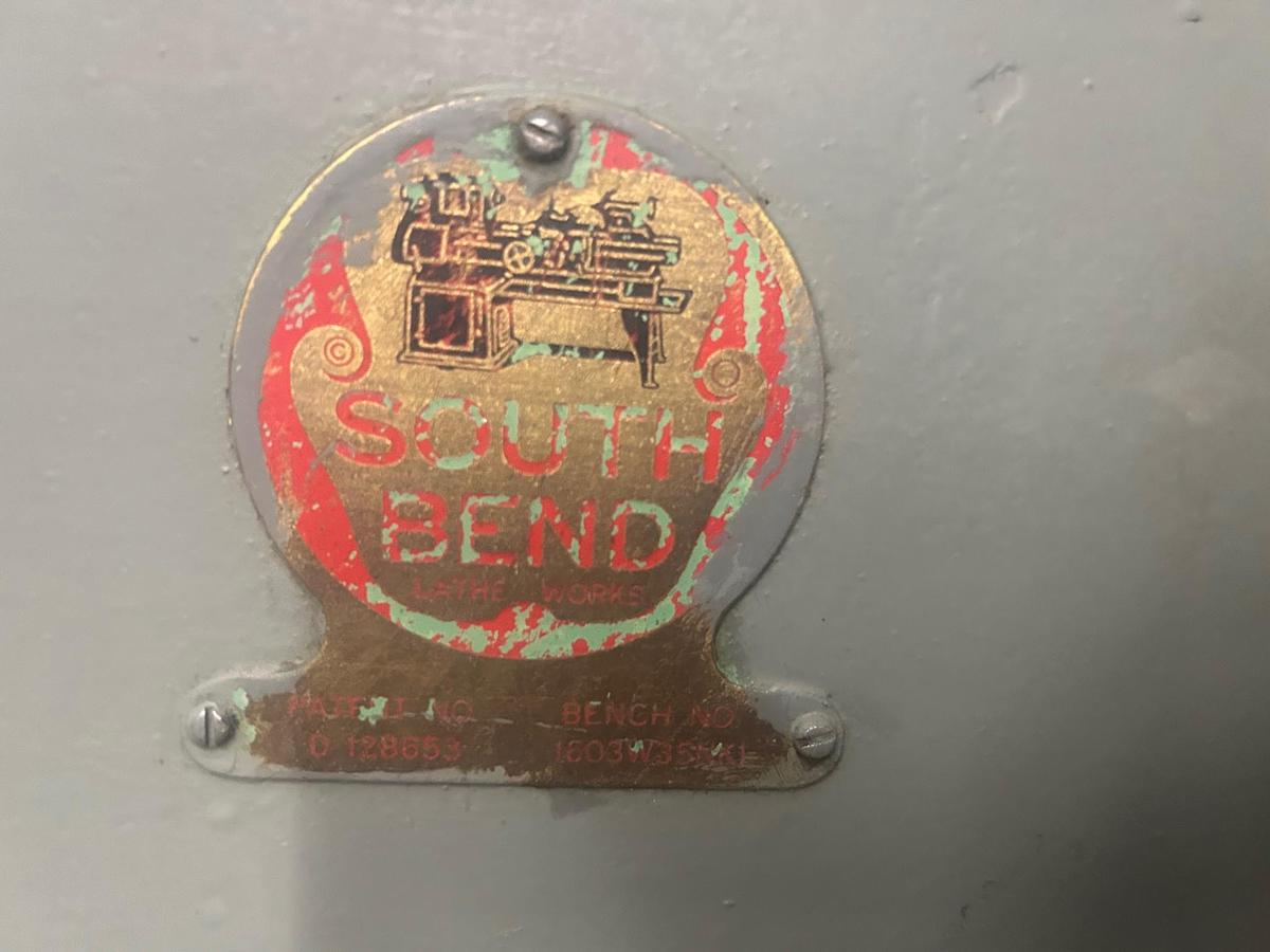 Used South Bend 9″ x 24″ Precision Belt Driven Lathe, Cabinet Stand