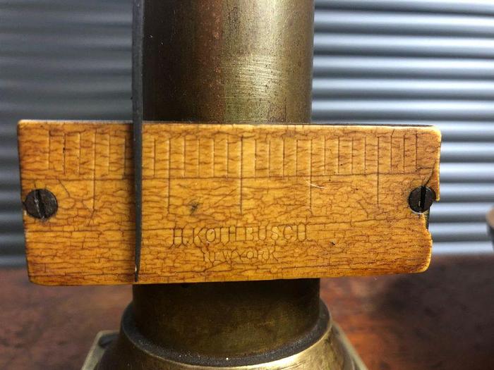 Used 2899-385 Antique H. Kohlbusch Balance Beam Scale with Set of Weights Circa 1890
