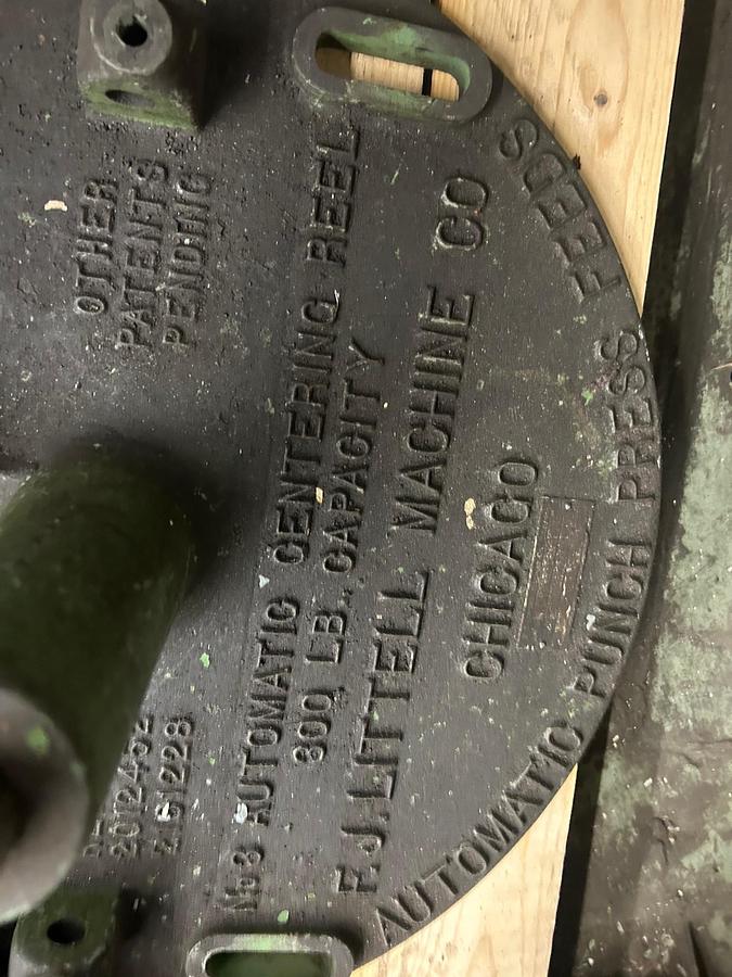 Used 300Lbs Littell Model #3 Motorized Coil Reel Uncoiler