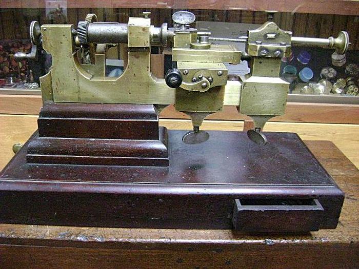 Used 1369-385 Antique Jewelers Watchmaker Mandrel Machinist Clock Lathe Circa 1860, Made in Switzerland