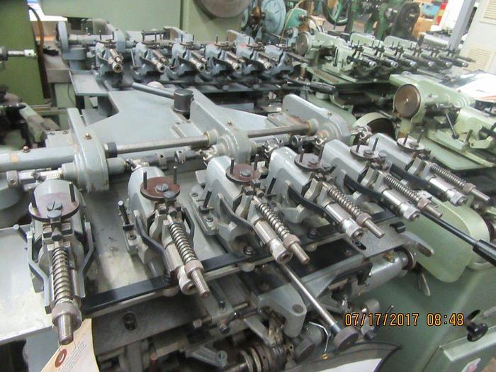 Used 7853-385 R. Gudel Type 30, 6-Position Semi-Automatic Ring/Band Brocading/Copy Engraving Machine
