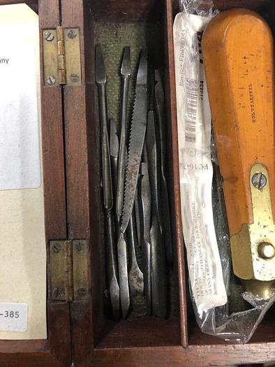 Used 2410-385 Antique Holtzapfel CIRCA 1890 Tool Handle with Tool Bits- Set In Original Box