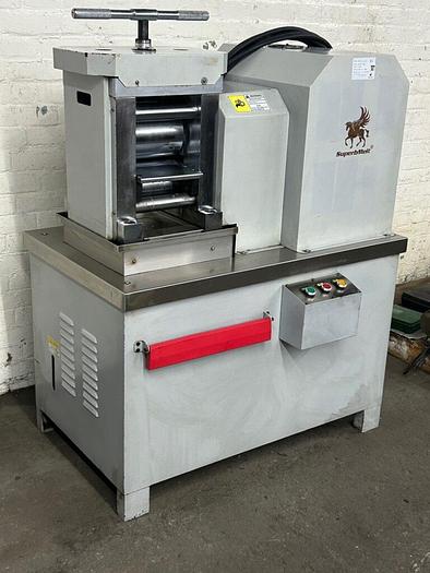 Used SuperbMelt 140mm x 180mm Power Precision Rolling Mill for Plate, Chrome Rolls – New 2019