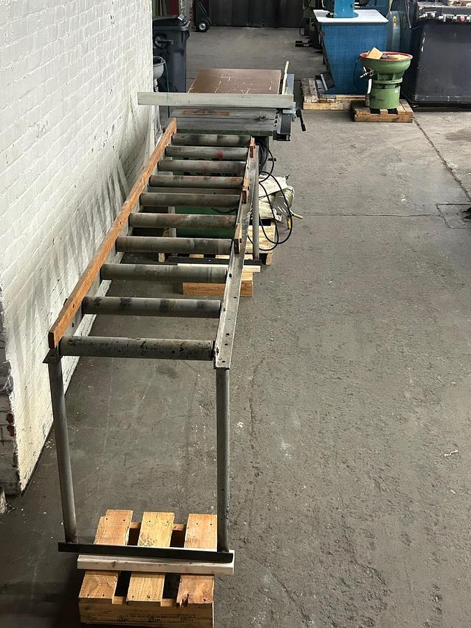 Used Boice Crane 3500 10″ Monomaster Table Saw With 9-FT Roller table
