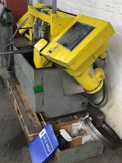 Used 4466-600 W.F. Wells 9″ x 18″ W-9 Double Column Horizontal Band Saw / Series 1- Hydraulic Control