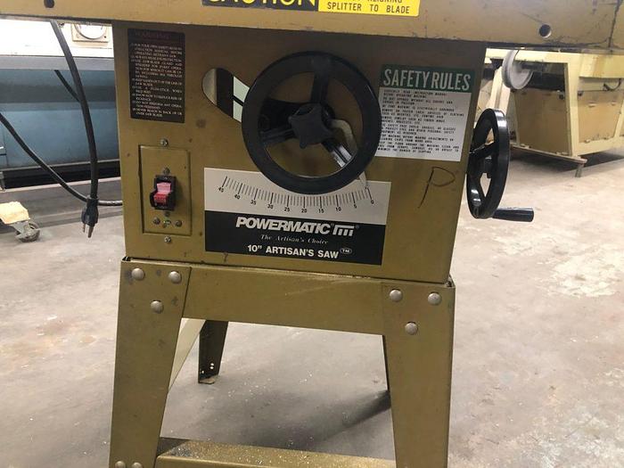 Used 3359-600 10″ Powermatic Artisan Table Saw 20″ x 27″ Model 63