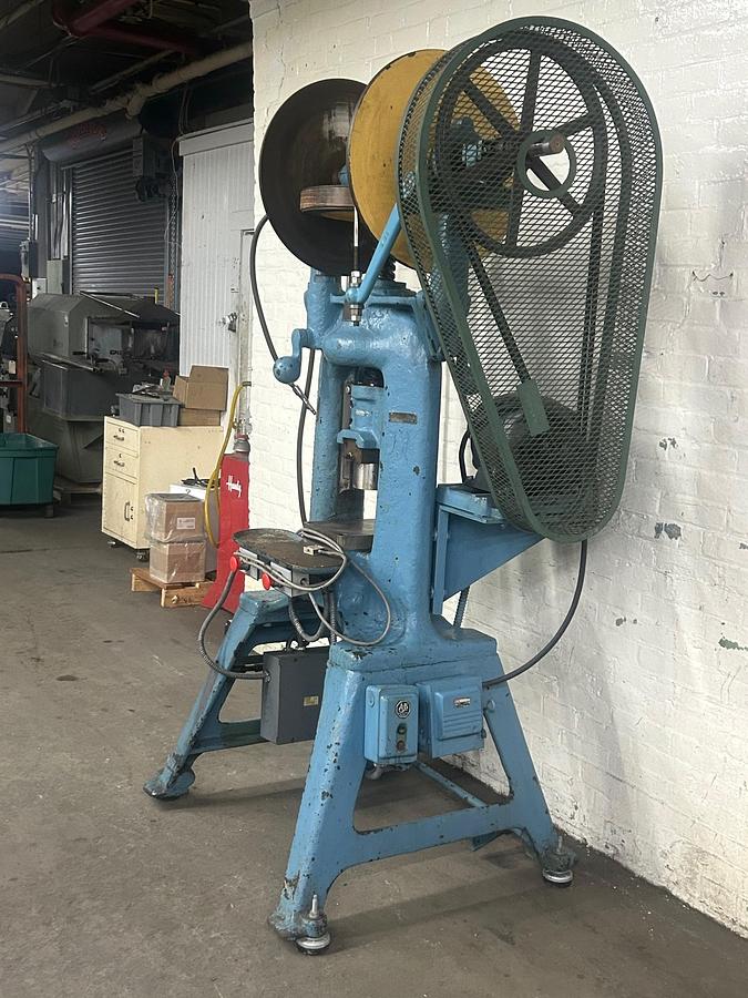 Used ZEH & Hahneman 25 Ton Bridge Style Motorized Pneumatic Power Industrial Jewelry Screw Press