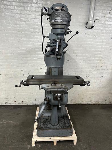 Used Bridgeport 9" x 32" 1 HP, 8-Speed Ram Type J-Head Vertical Milling Machine & R8 Collets