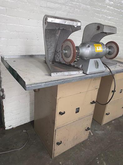 Used 3610-550 Baldor 2-Speed Double End Plastic/Metals Buffing Unit, with Handler Dust Collector