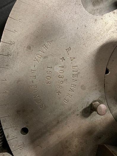Used 0363-385 RA Lienhard Chaux-De-Fonds Brocading / Engine Turning Machine Circa 1903