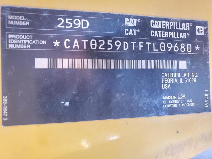Used 2016 CAT 259D