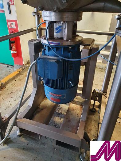 Used 1,000 Litre Stainless Steel Liquiverter with Silverson High Shear Mixer