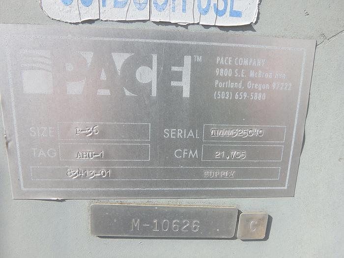 Used Pace Company P-36 Air Handler With York Chiller - Outside