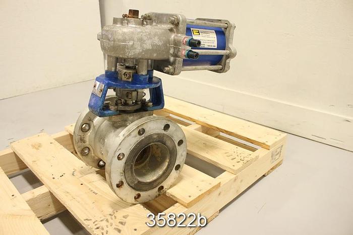 Used Neles Jamesbury 4 7150-31-3600 TT 4" Control Ball Valve #35822