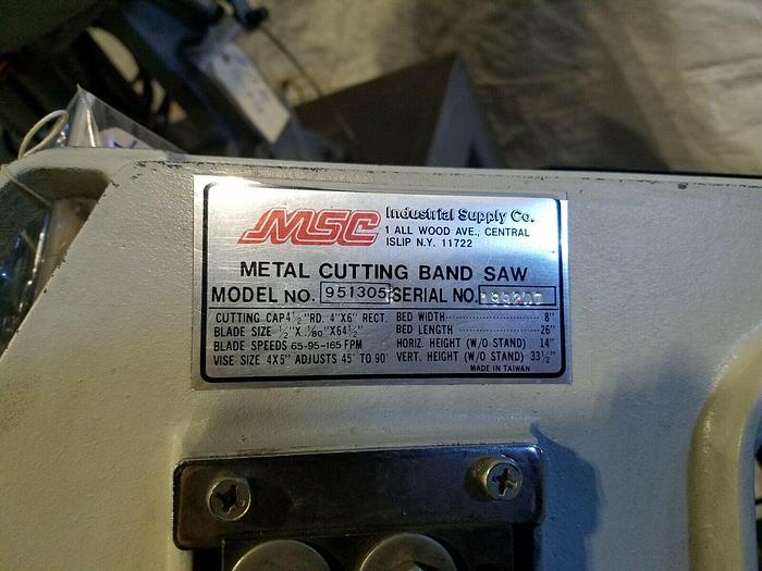 Used MSC 4-1/2" x 6" Metal Cutting Bandsaw compact 110V 1/2 HP