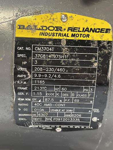 Refurbished Baldor CM3704T HP3 PH3 