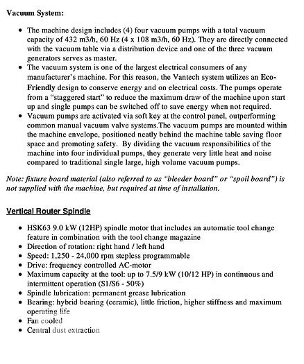 Used 2016 Weeke Vantech 5x10 CNC Router with Offloading