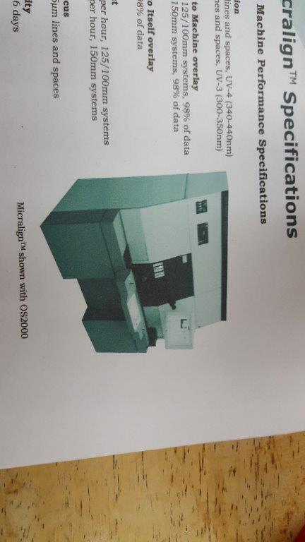 Used Beta Squared Model OS2000 Micralign Mask Scanner (non contact)